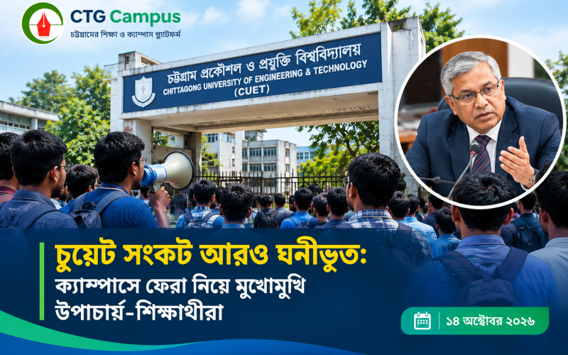 চুয়েট সংকট আরও ঘনীভূত: ক্যাম্পাসে ফেরা নিয়ে মুখোমুখি উপাচার্য-শিক্ষার্থীরা